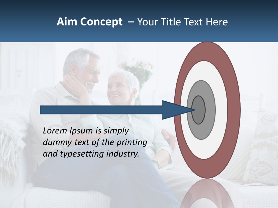 Standing Family Senior PowerPoint Template