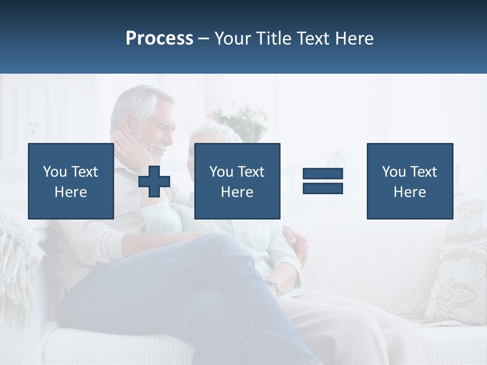 Standing Family Senior PowerPoint Template