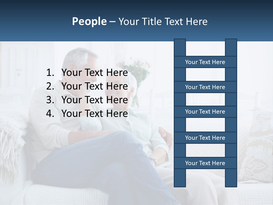 Standing Family Senior PowerPoint Template
