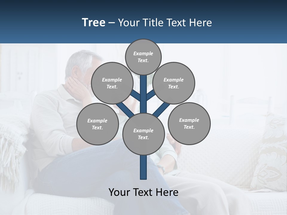 Standing Family Senior PowerPoint Template