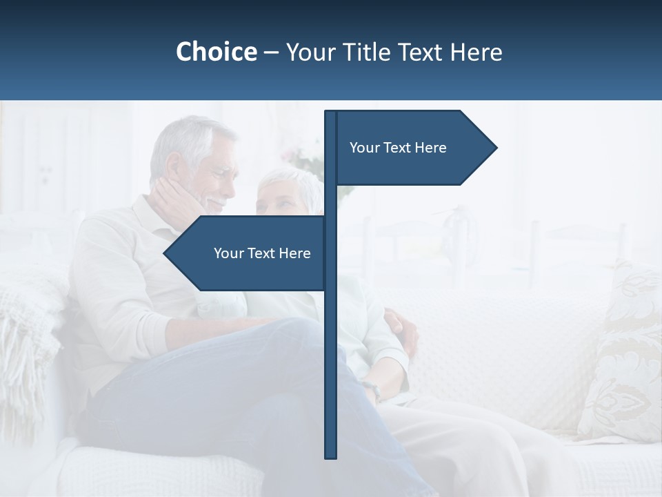 Standing Family Senior PowerPoint Template