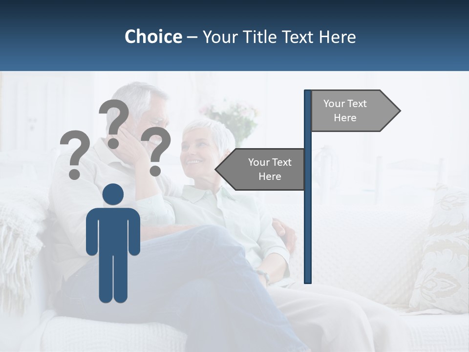 Standing Family Senior PowerPoint Template