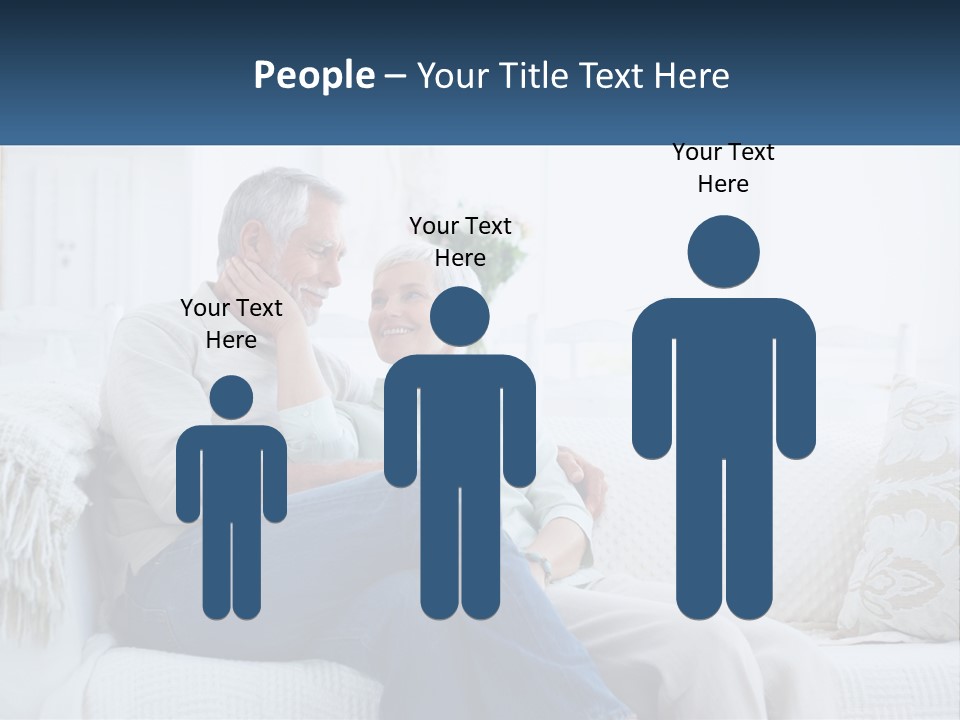 Standing Family Senior PowerPoint Template