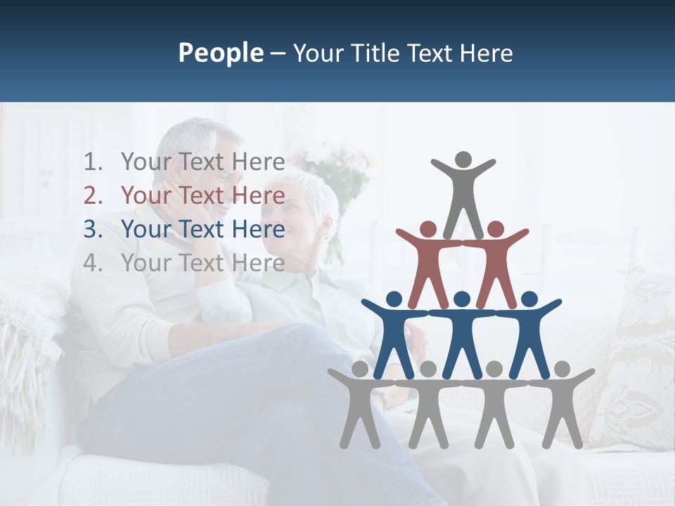 Standing Family Senior PowerPoint Template