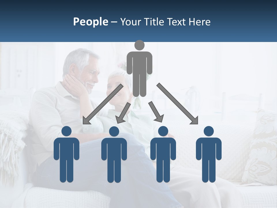 Standing Family Senior PowerPoint Template
