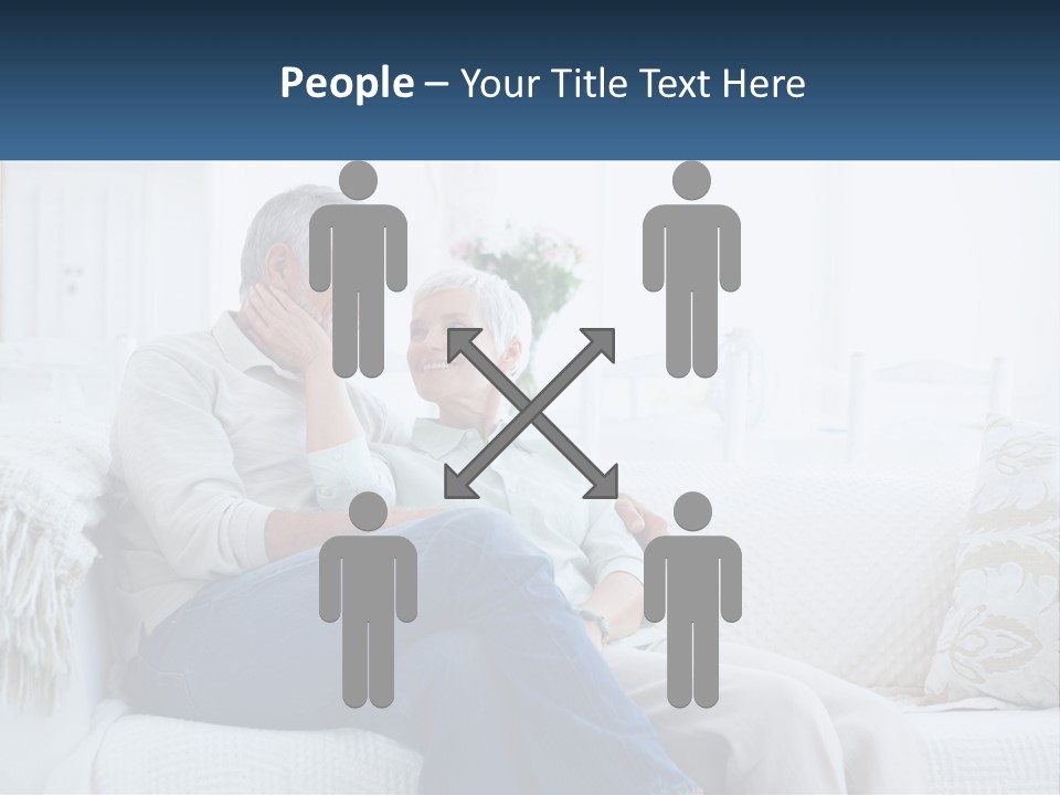 Standing Family Senior PowerPoint Template