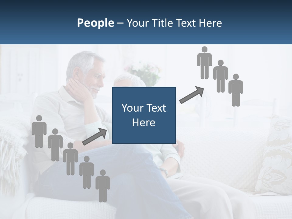 Standing Family Senior PowerPoint Template