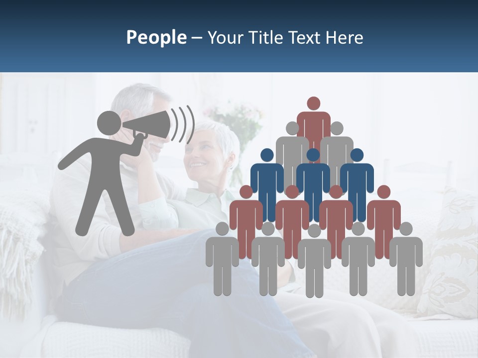 Standing Family Senior PowerPoint Template