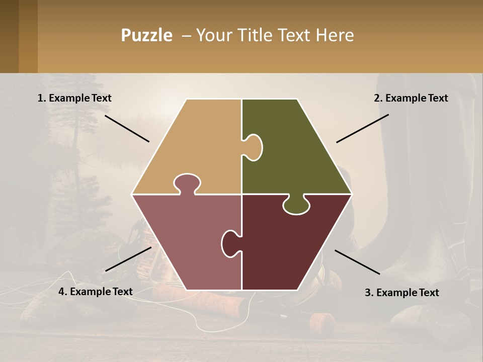 Wave Sunset White PowerPoint Template