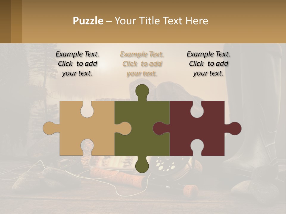 Wave Sunset White PowerPoint Template