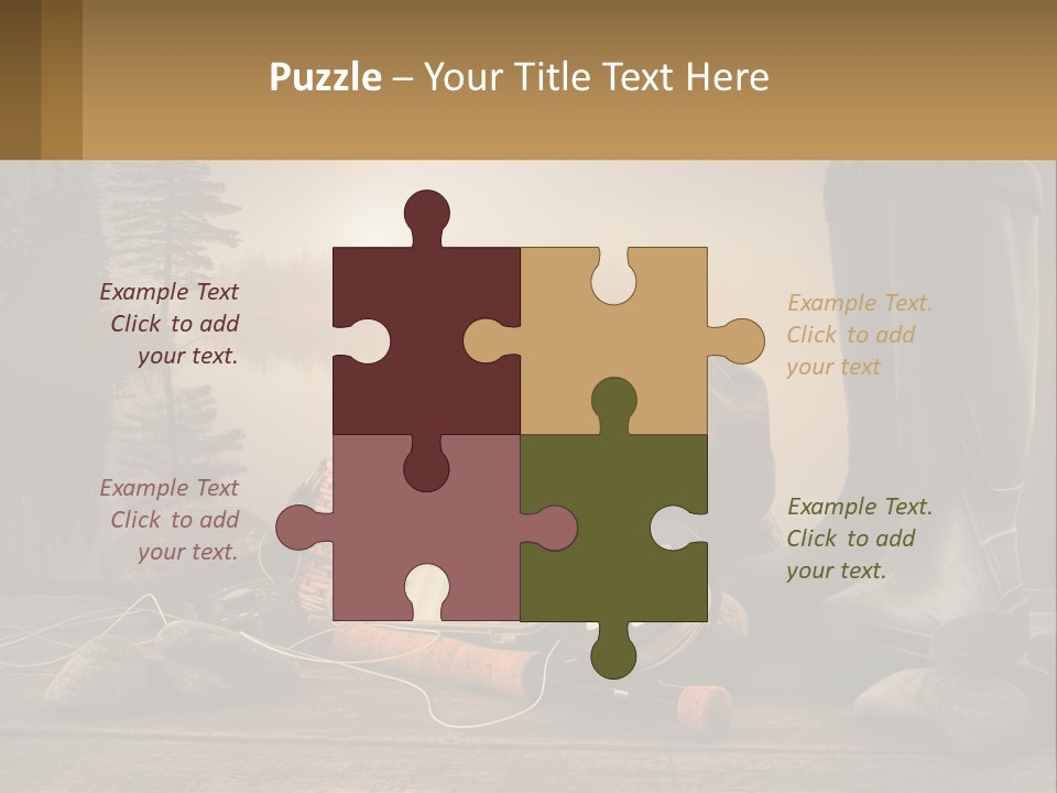 Wave Sunset White PowerPoint Template