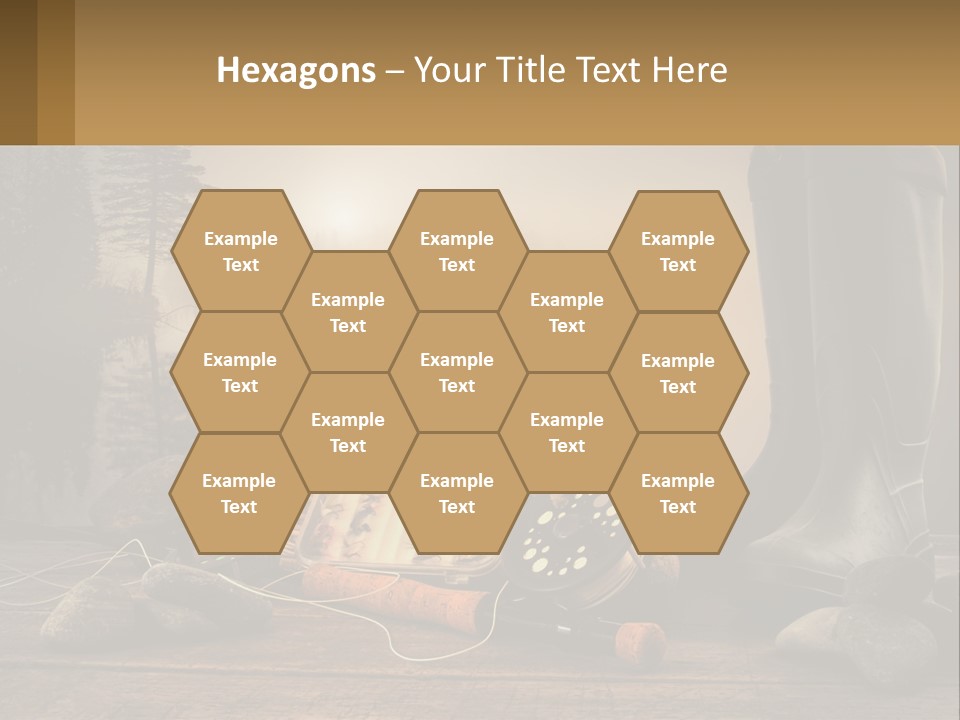 Wave Sunset White PowerPoint Template