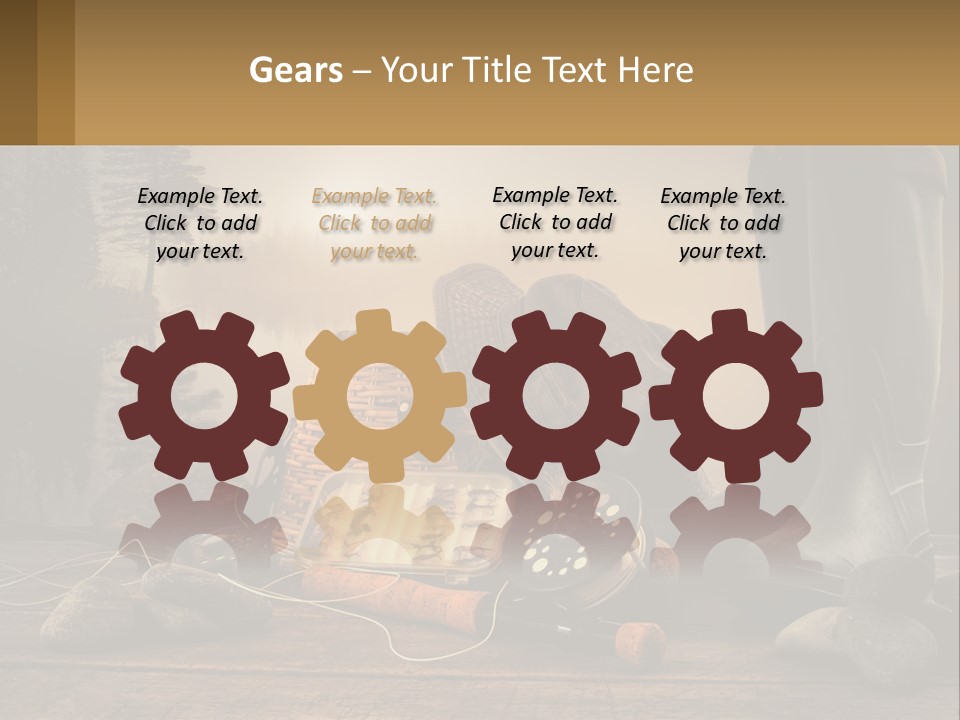 Wave Sunset White PowerPoint Template