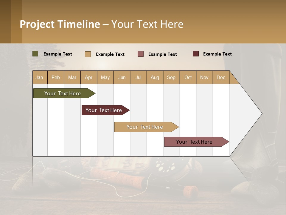 Wave Sunset White PowerPoint Template