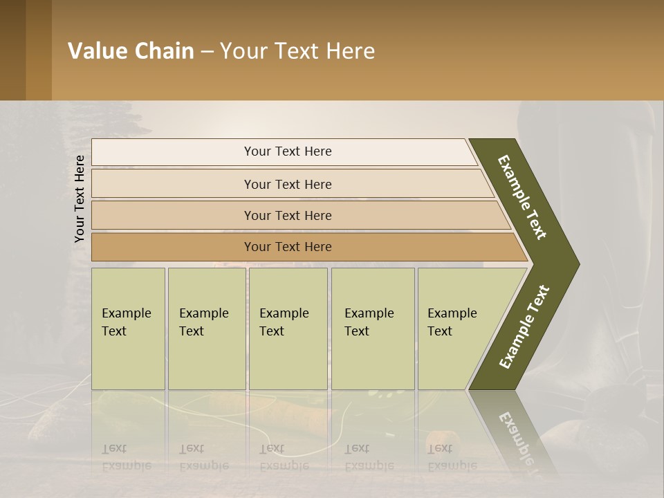 Wave Sunset White PowerPoint Template