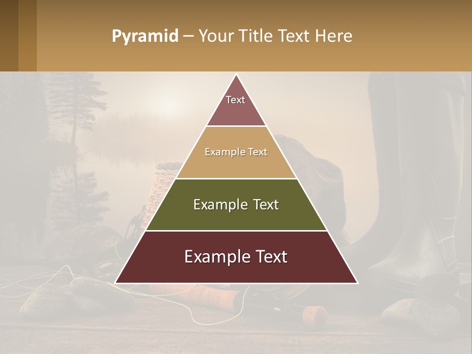 Wave Sunset White PowerPoint Template