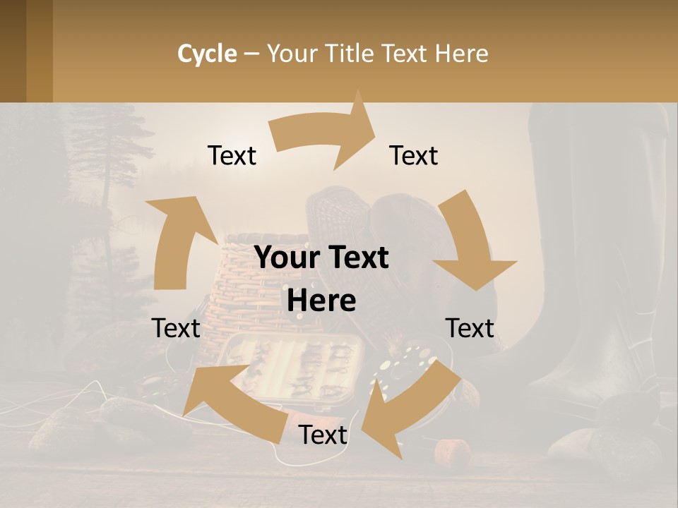 Wave Sunset White PowerPoint Template