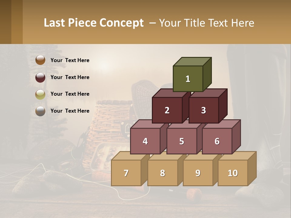 Wave Sunset White PowerPoint Template