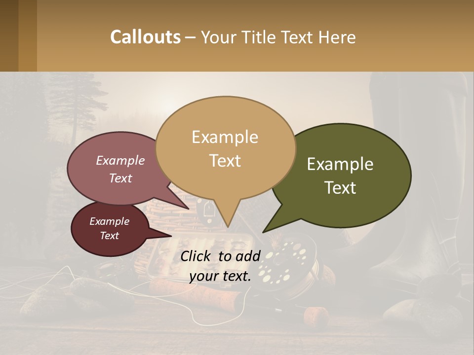 Wave Sunset White PowerPoint Template