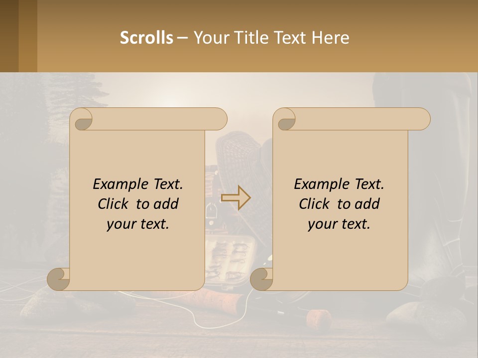 Wave Sunset White PowerPoint Template