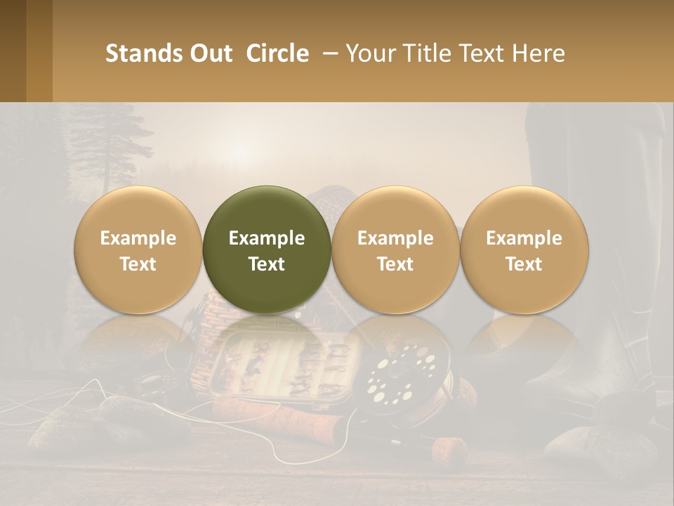 Wave Sunset White PowerPoint Template