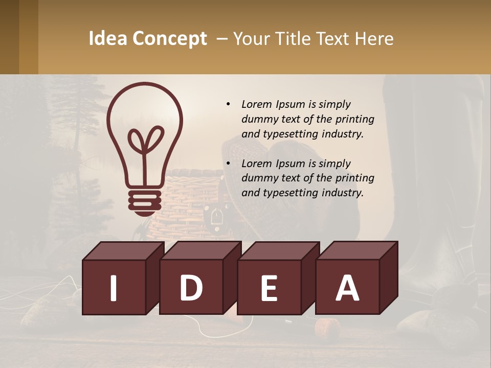 Wave Sunset White PowerPoint Template