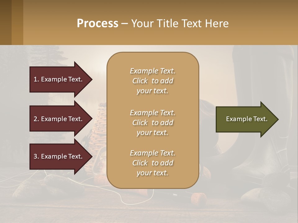 Wave Sunset White PowerPoint Template