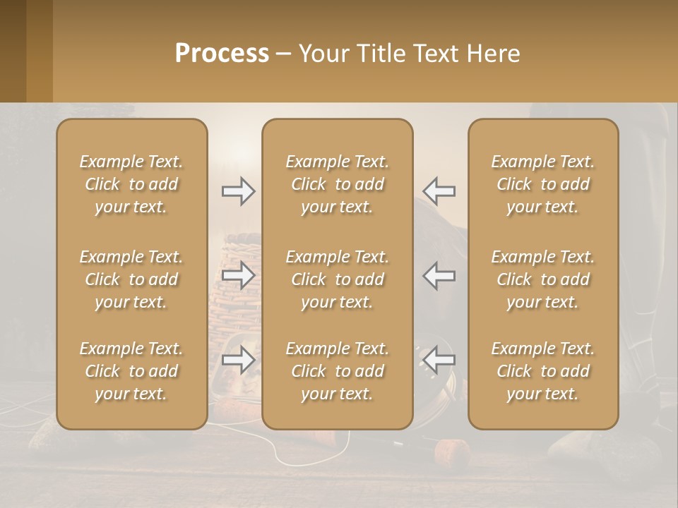 Wave Sunset White PowerPoint Template