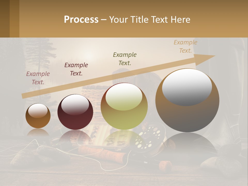 Wave Sunset White PowerPoint Template