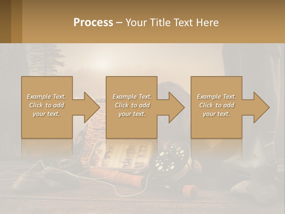 Wave Sunset White PowerPoint Template