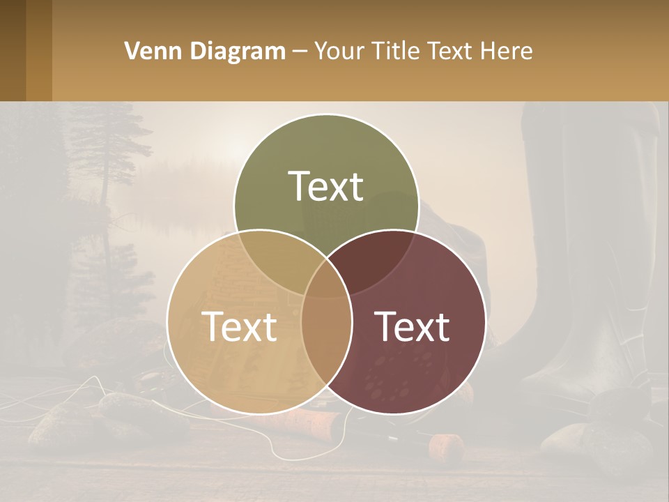 Wave Sunset White PowerPoint Template