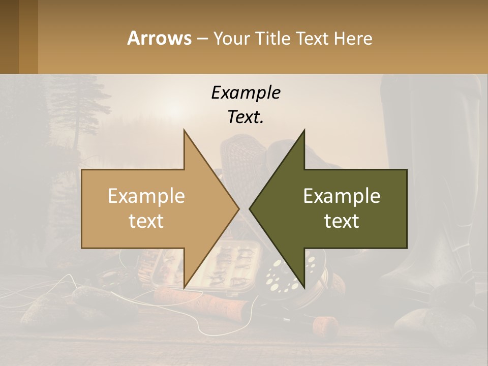Wave Sunset White PowerPoint Template