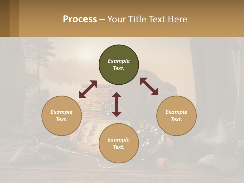 Wave Sunset White PowerPoint Template