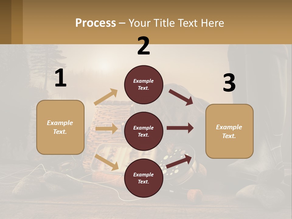 Wave Sunset White PowerPoint Template