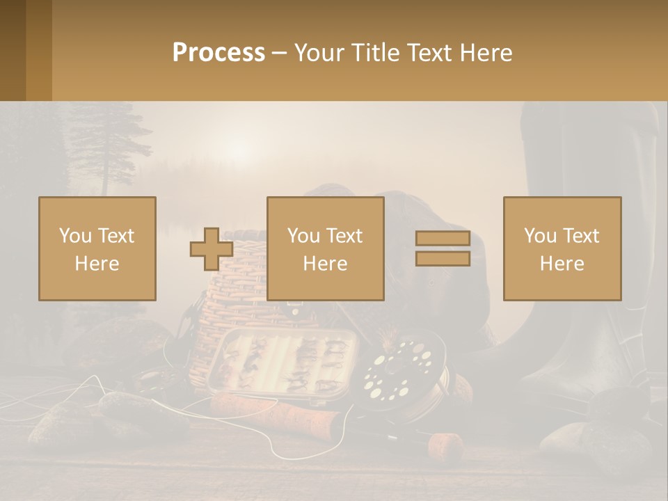 Wave Sunset White PowerPoint Template