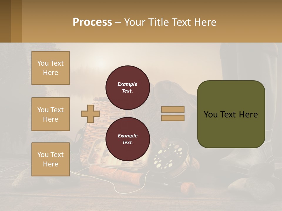 Wave Sunset White PowerPoint Template