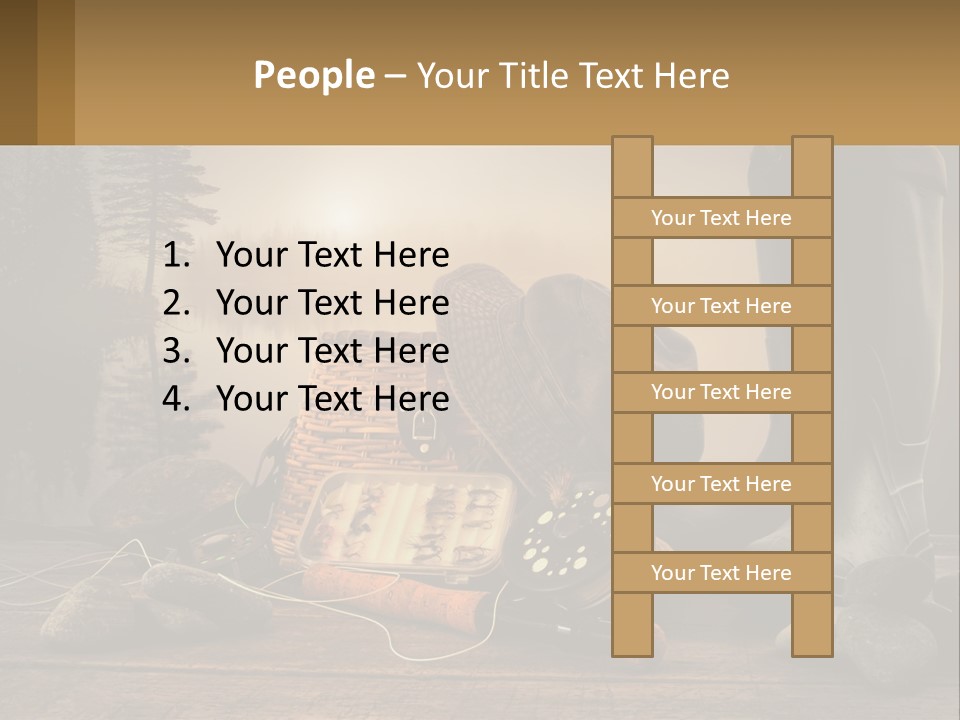 Wave Sunset White PowerPoint Template