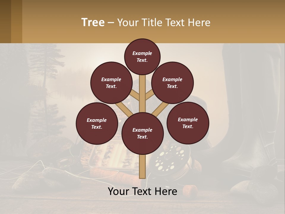 Wave Sunset White PowerPoint Template