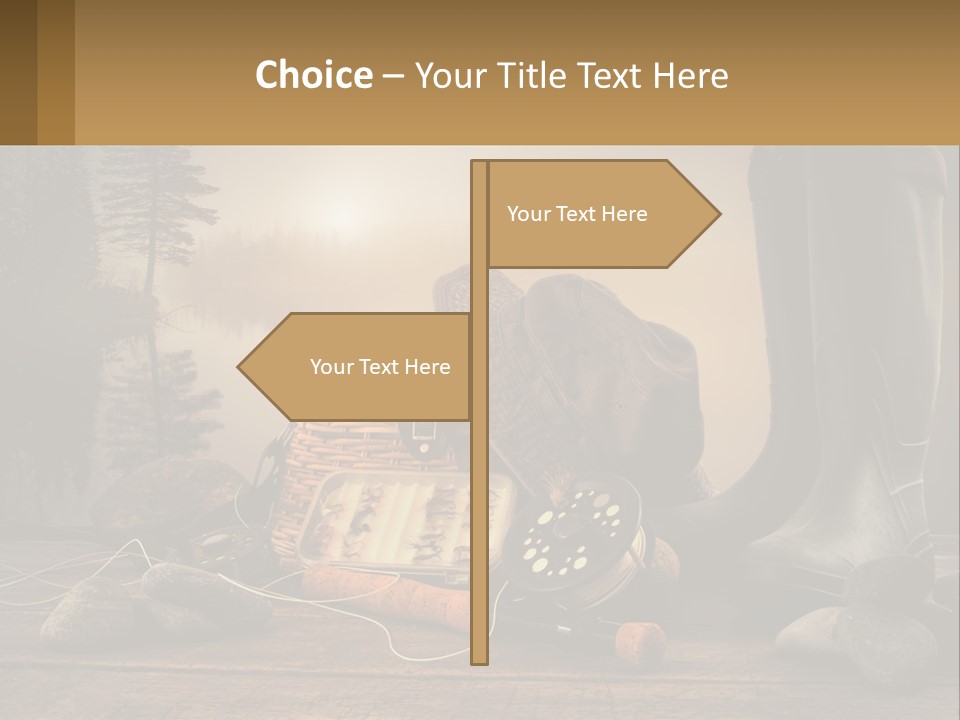 Wave Sunset White PowerPoint Template