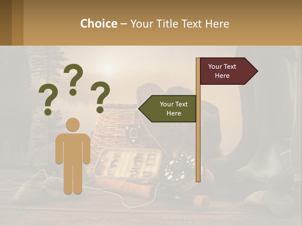 Wave Sunset White PowerPoint Template