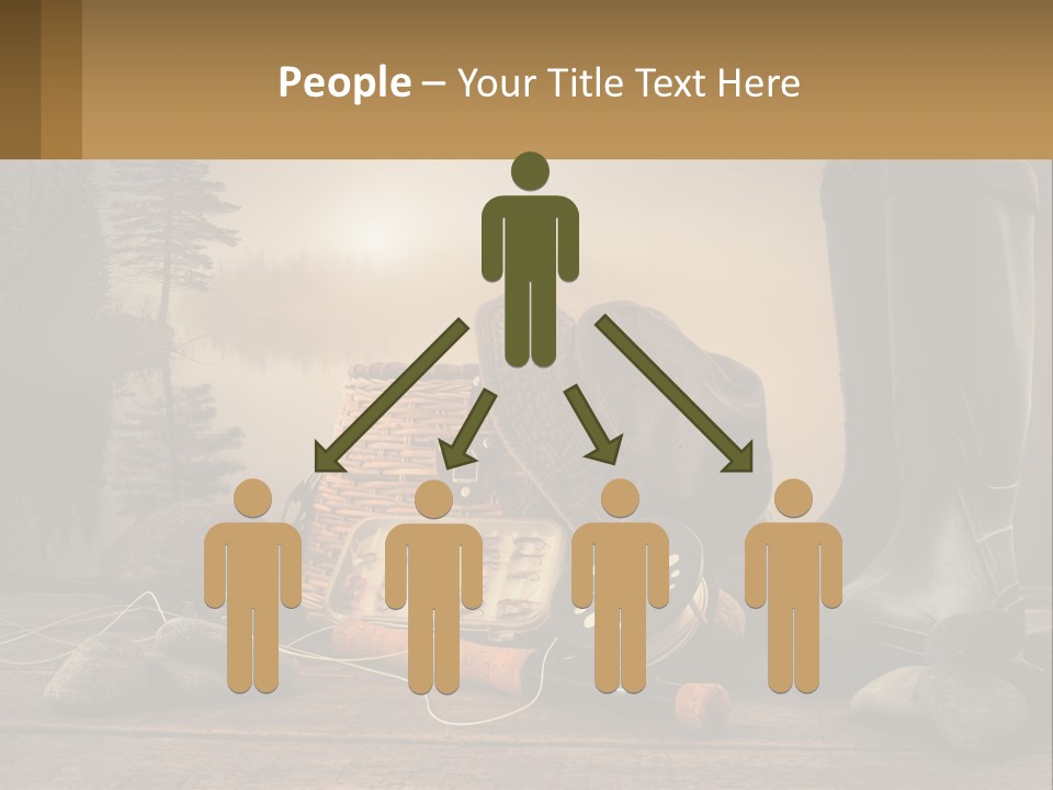 Wave Sunset White PowerPoint Template