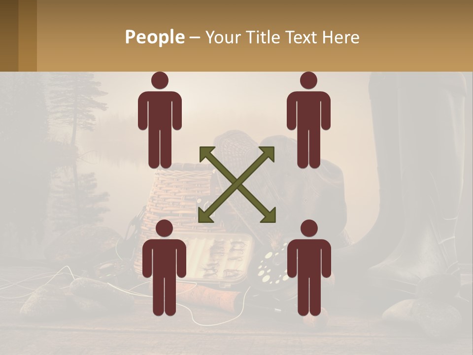 Wave Sunset White PowerPoint Template