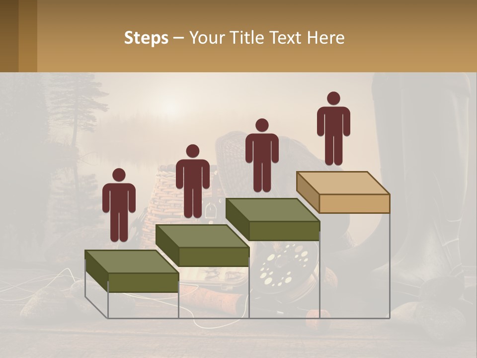 Wave Sunset White PowerPoint Template