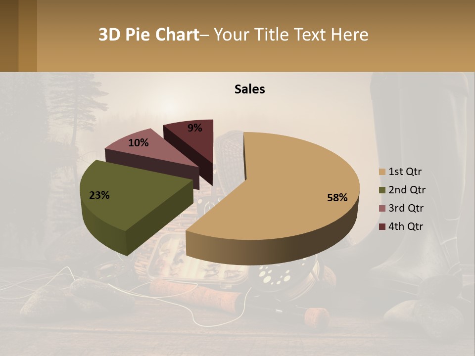 Wave Sunset White PowerPoint Template