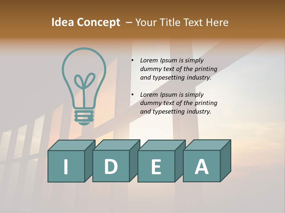 Caucasian Peaceful Sea PowerPoint Template