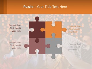 Daughter Sunset Family PowerPoint Template