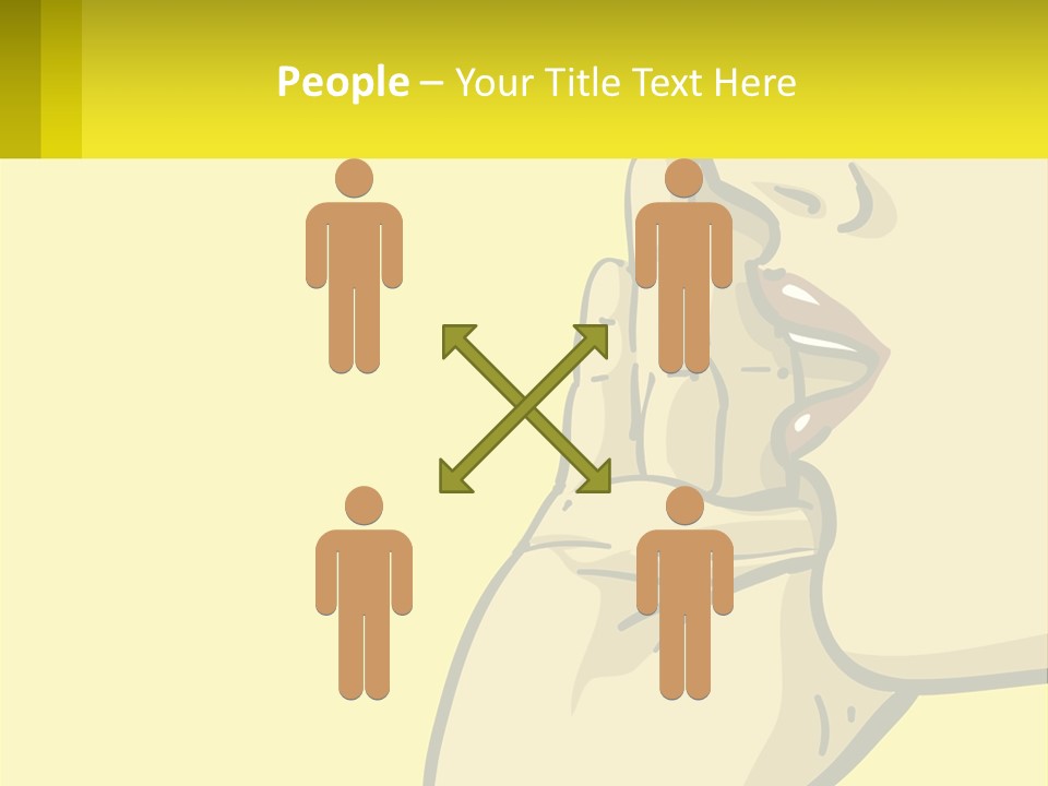 Standing Family Beach PowerPoint Template