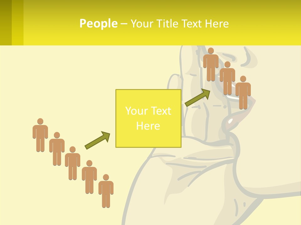 Standing Family Beach PowerPoint Template