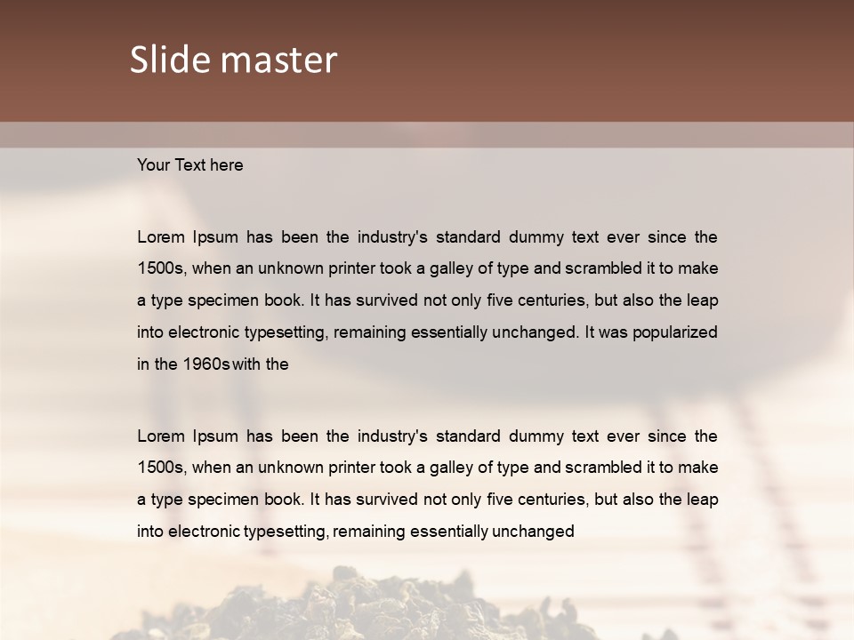 Peaceful Beach Old PowerPoint Template