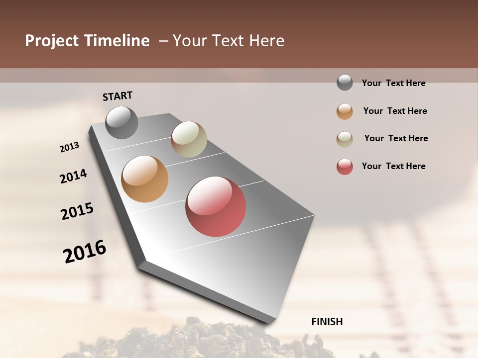 Peaceful Beach Old PowerPoint Template